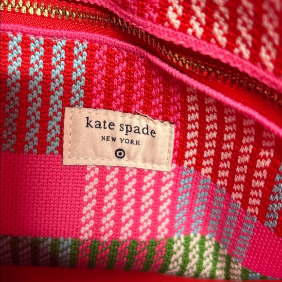 Kate Spade NWOT Stylish Pink and Red Tote Bag - Picture 7 of 7